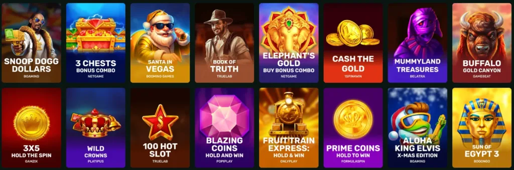 Goldexcasino popular slot games selection