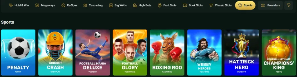 Goldexcasino virtual sports game selection